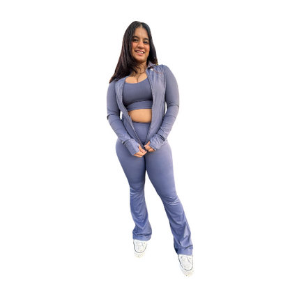 EmpowerFit Sculpt Seamless Set – Premium Full-Zip Jacket + Contour Bra & Pants