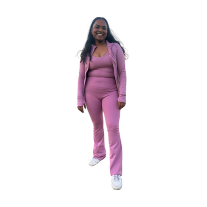 EmpowerFit Sculpt Seamless Set – Premium Full-Zip Jacket + Contour Bra & Pants
